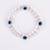  unisex white crystal evil eye bracelet