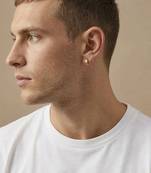  men's gold plated hoop earrings