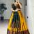 Mustard Color Zari Weaving Work Silk Lehenga Choli With Unstitched Blouse
