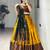 Mustard Color Zari Weaving Work Silk Lehenga Choli With Unstitched Blouse