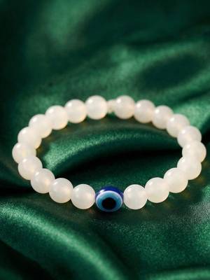 unisex white crystal evil eye bracelet 3
