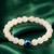  unisex white crystal evil eye bracelet