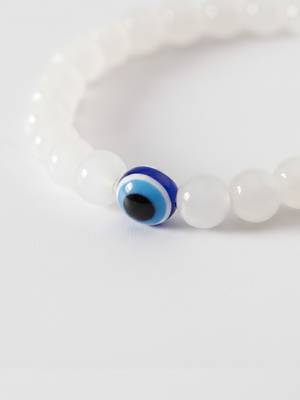  unisex white crystal evil eye bracelet 4
