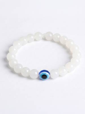  unisex white crystal evil eye bracelet 5