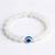  unisex white crystal evil eye bracelet