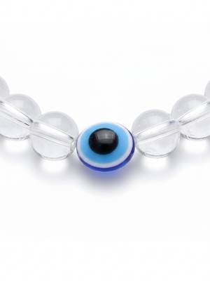  unisex white crystal evil eye bracelet 3
