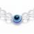 unisex white crystal evil eye bracelet