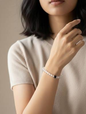  unisex white crystal evil eye bracelet 1