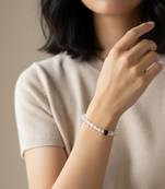  unisex white crystal evil eye bracelet