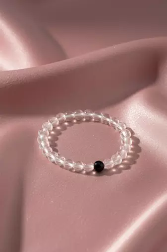  unisex white crystal evil eye bracelet