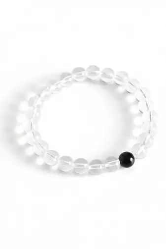  unisex white crystal evil eye bracelet