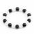  unisex black & white beaded bracelet