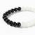  unisex black & white crystal beaded bracelet
