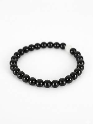  unisex black & white crystal beaded bracelet 5
