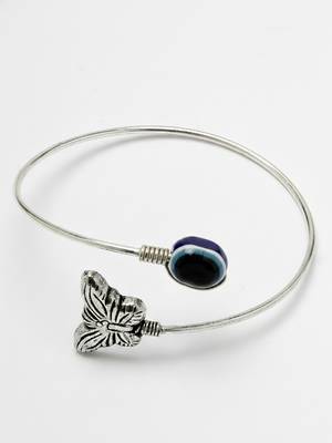  women rhodium plated evil eye kada bracelet 4