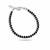  women silver plated black beaded adjustable bracelet