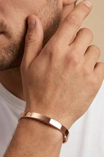  men's rose gold kada bracelet