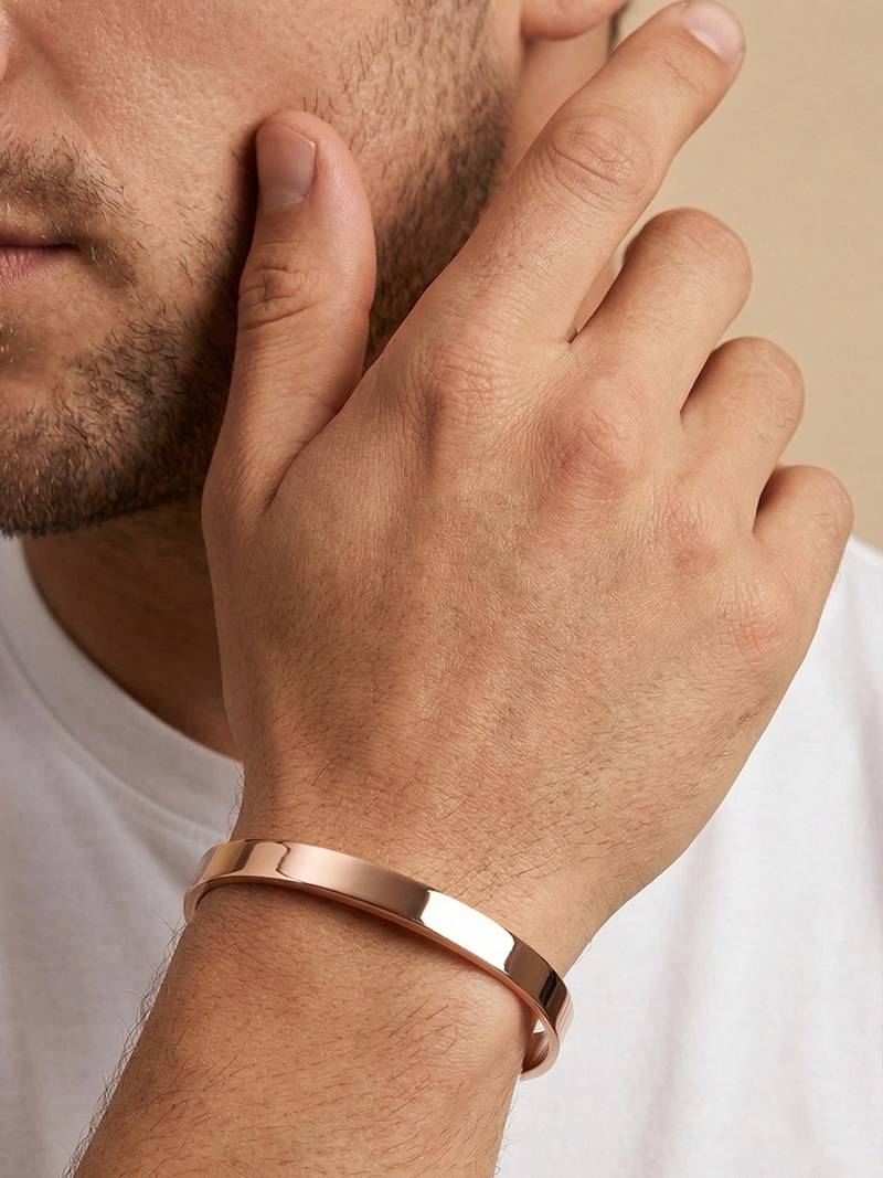  men's rose gold kada bracelet