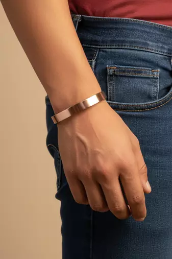  men's rose gold kada bracelet