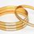  women set of 4 gold plated cz toned bangle