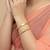  women set of 2 gold plated traditional adjustable kada bangle