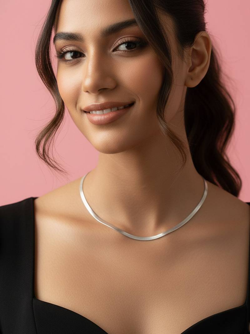  women german silver oxidised chain