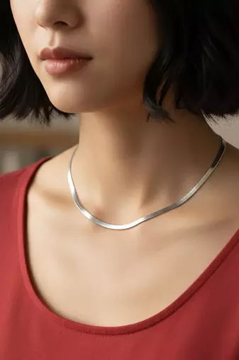  women german silver oxidised chain