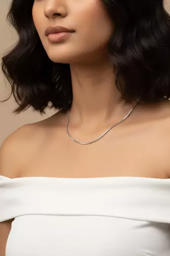  women german silver oxidised chain