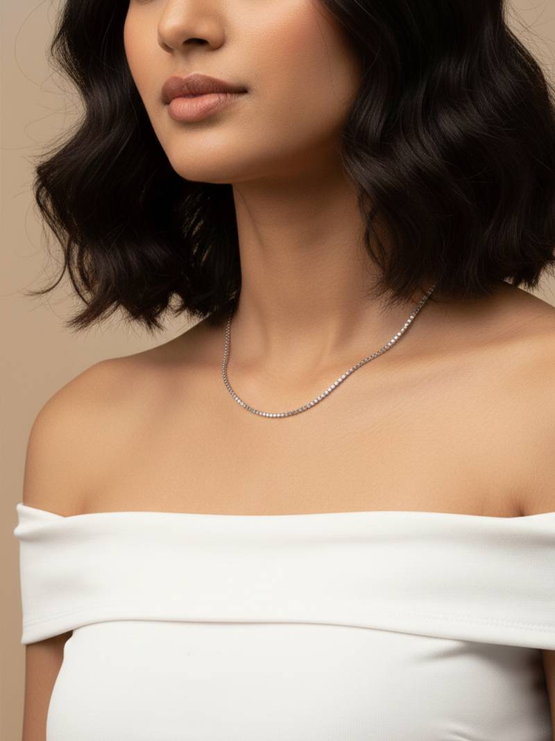  women german silver oxidised chain