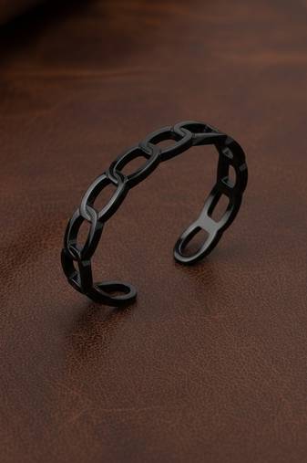  men's rhodium plated cuff bracelet