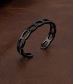  men's rhodium plated cuff bracelet