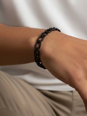  men's rhodium plated cuff bracelet 3