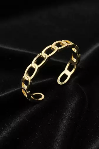  men's gold plated cuff bracelet