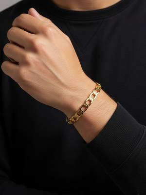 men's gold plated cuff bracelet 2