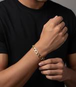  men's rose gold plated cuff bracelet