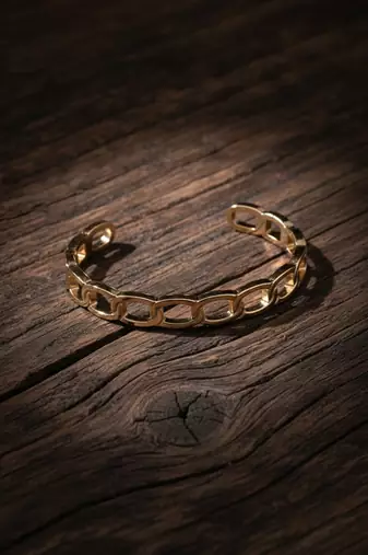  men's rose gold plated cuff bracelet