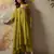 Mehendi green chanderi silk sequin kurta set with embroidered organza dupatta