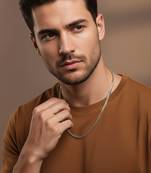  men's silver plated stainless steel chain