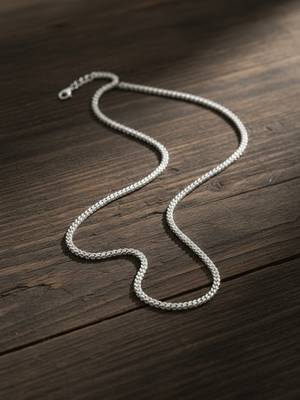  men's silver plated stainless steel chain 2