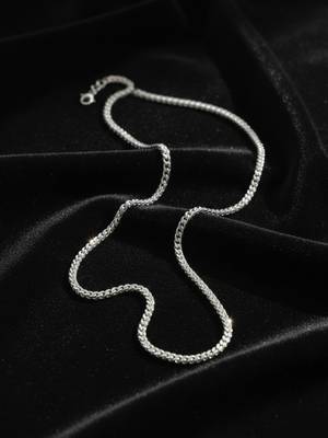  men's silver plated stainless steel chain 4
