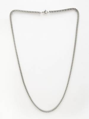  men's silver plated stainless steel chain 5