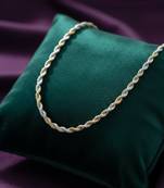  men's handcrafted rhodium plated chain