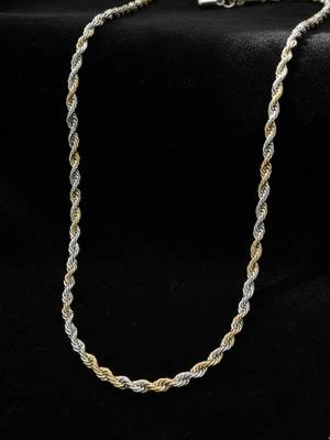  men's handcrafted rhodium plated chain 4