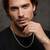  men's handcrafted rhodium plated chain