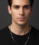  men's handcrafted multicolour rhodium plated chain