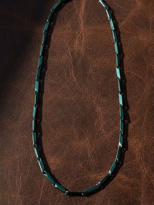  men's handcrafted green rhodium plated chain 4