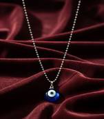  unisex unisex silver plated evil eye pendant with chain