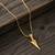  men's arrow shaped gold plated pendant with chain 
