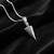  men's arrow shaped silver plated pendant with chain 