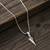  men's arrow shaped silver plated pendant with chain 